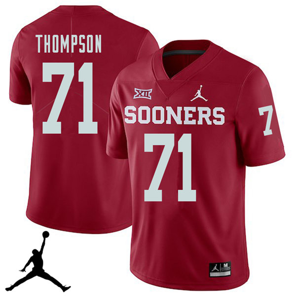 Jordan Brand Men #71 Tyrus Thompson Oklahoma Sooners 2018 College Football Jerseys Sale-Crimson
